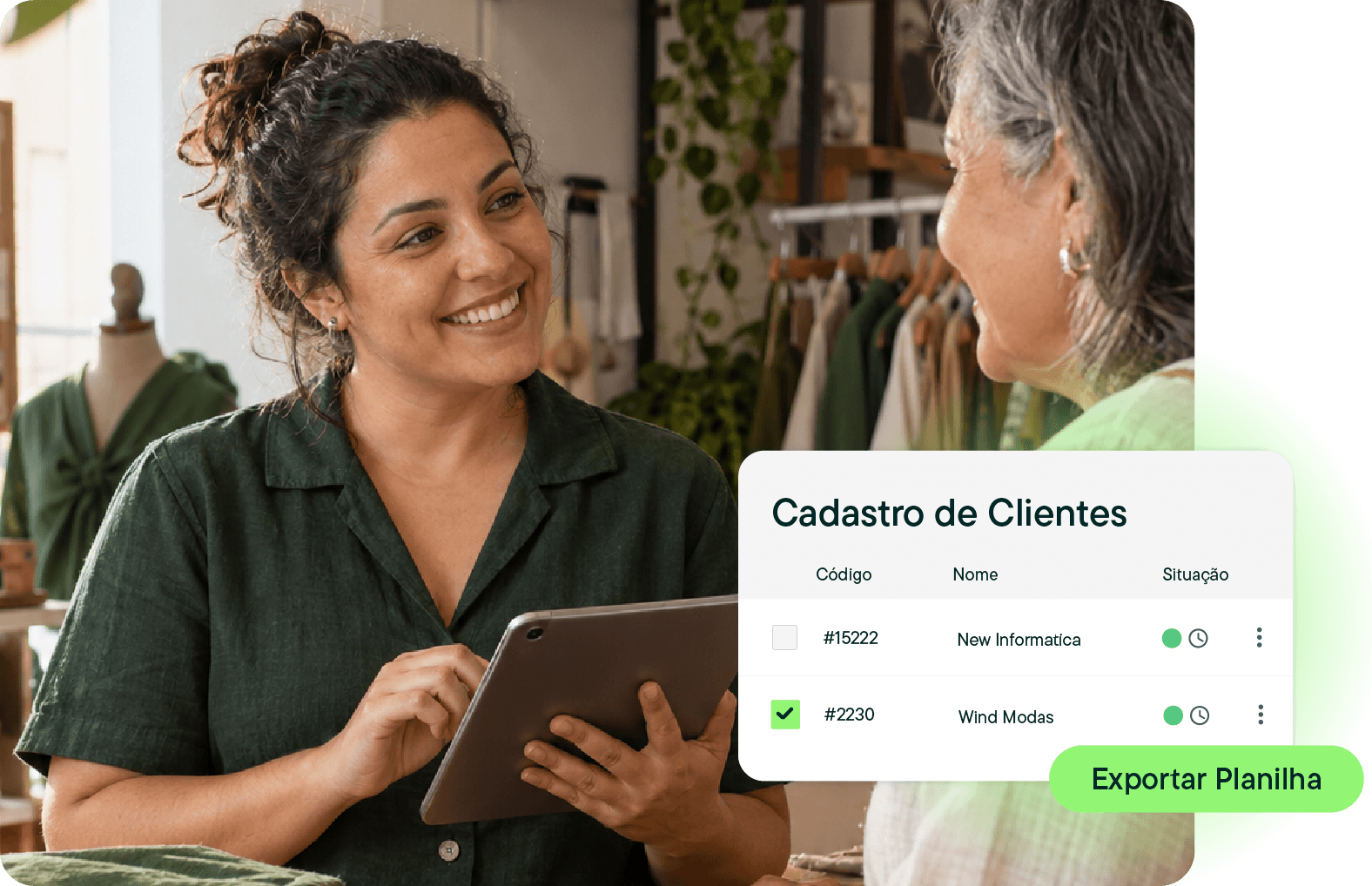 Cadastro de clientes e fornecedores